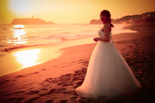 ウェディングドレス・ビーチフォト