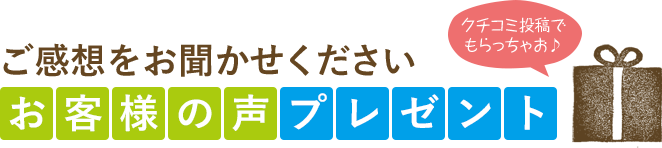 お客様の声プレゼント